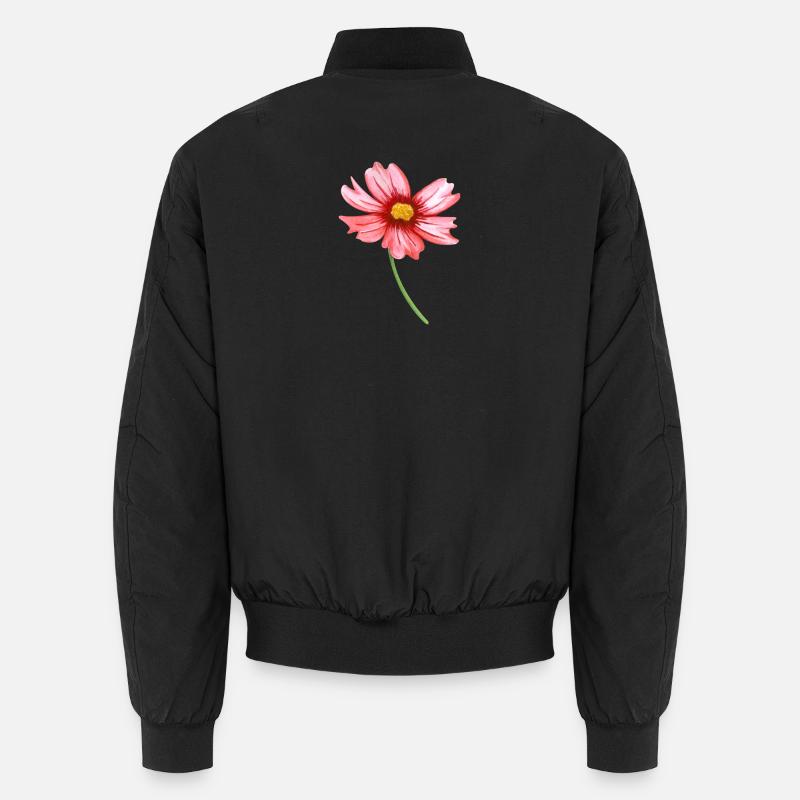 flower - Unisex Bomber Jacket - black