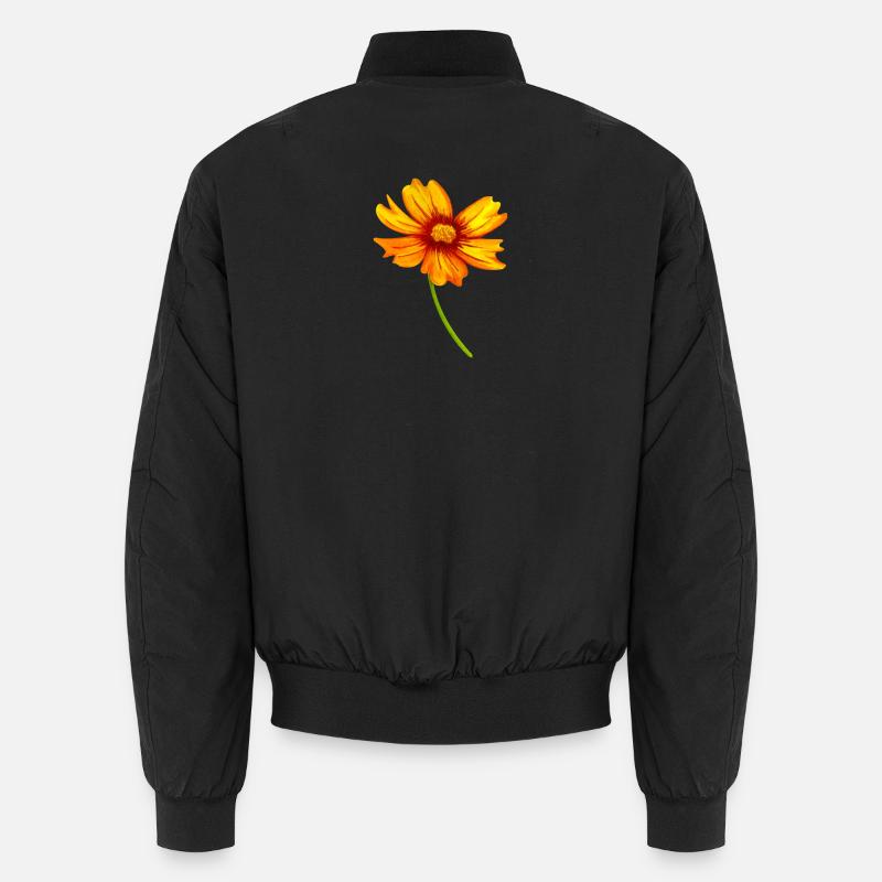 Blume - Unisex Bomberjacke - Schwarz