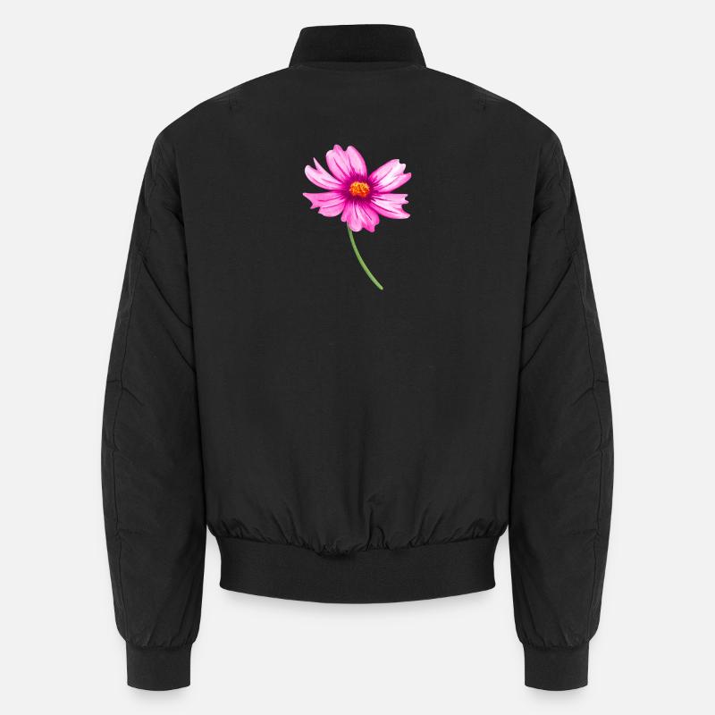 flower - Unisex Bomber Jacket - black