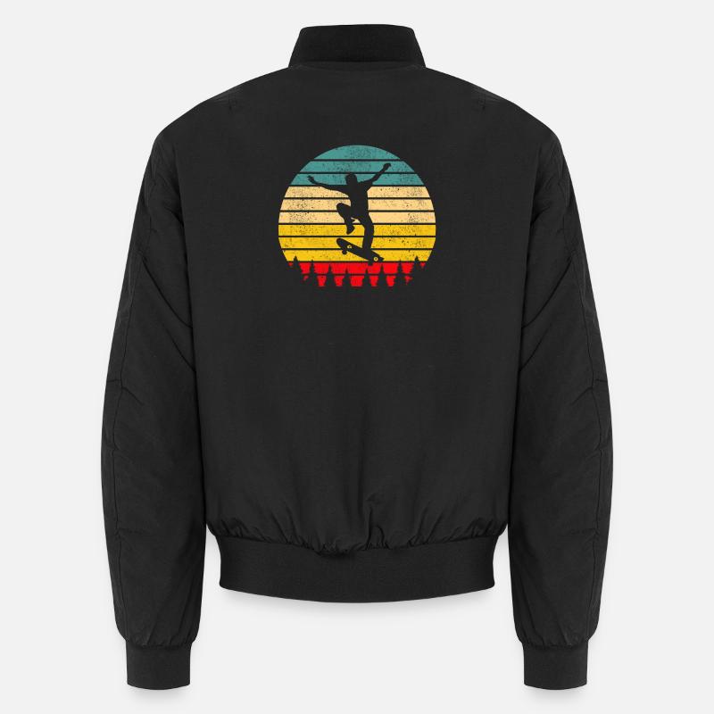Skater Skateboard - Unisex Bomber Jacket - black