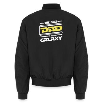 The best Dad in the galaxy - Humour parodie - Bomber unisexe - noir - Dos - AI Model Male 185 light (185cm)