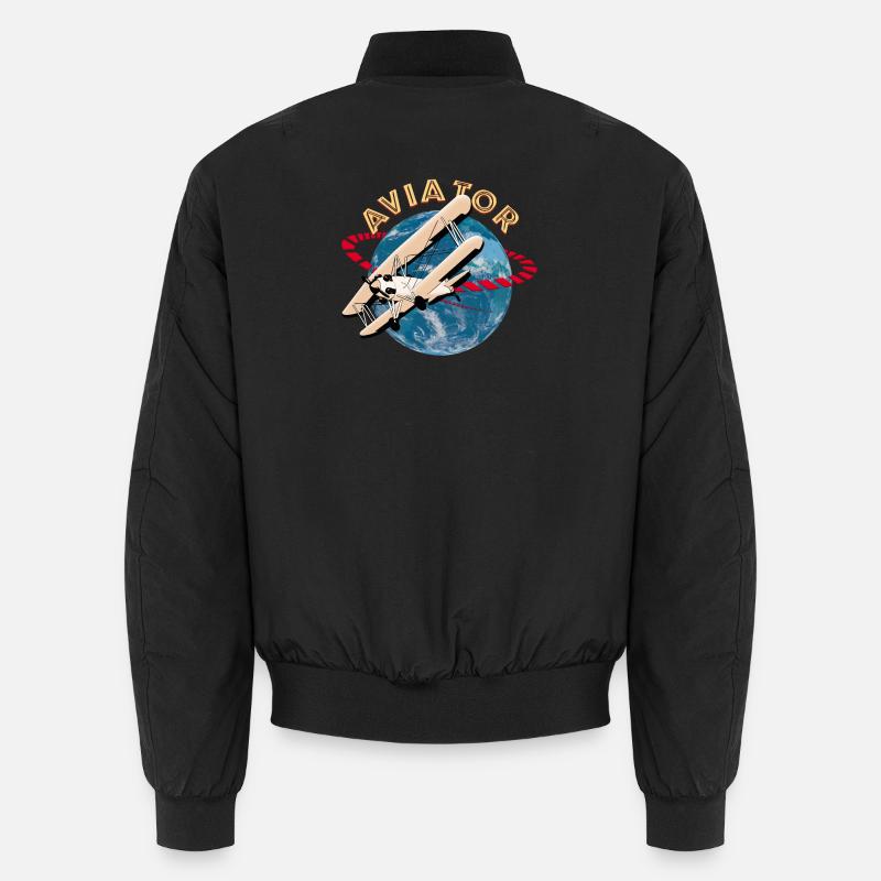 Pilot von Flugzeugen - Unisex Bomberjacke - Schwarz