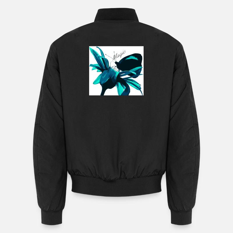 Imprimé fleur magique turquoise Bomber unisexe