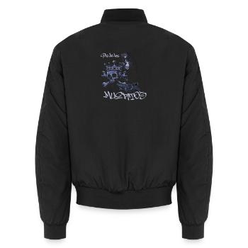 Biker & Tattoo Tshirt Dia de los Muertos - Unisex Bomberjacke - Schwarz - Hinten - AI Model Male 185 light (185cm)