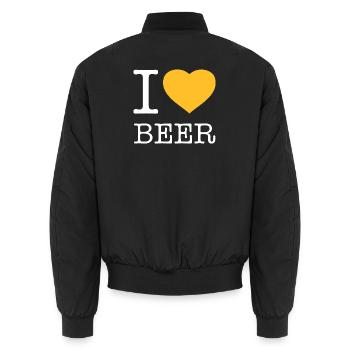 J’AIME LA BIÈRE Bier - Bomber unisexe - noir - Dos - AI Model Male 185 light (185cm)
