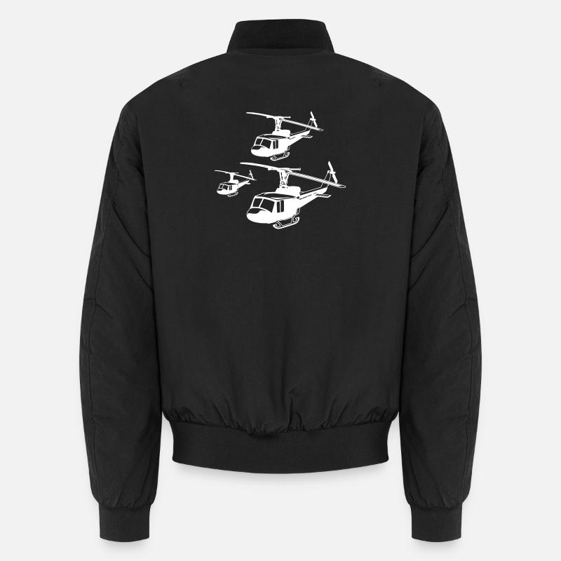 Hubschrauber - Unisex Bomberjacke - Schwarz