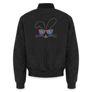 Osterhase lustig mit Sonnenbrille funny Bunny - Unisex Bomberjacke - Schwarz - Hinten - AI Model Male 185 light (185cm)
