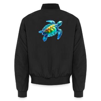 Tortue - Bomber unisexe - noir - Dos - AI Model Male 185 light (185cm)