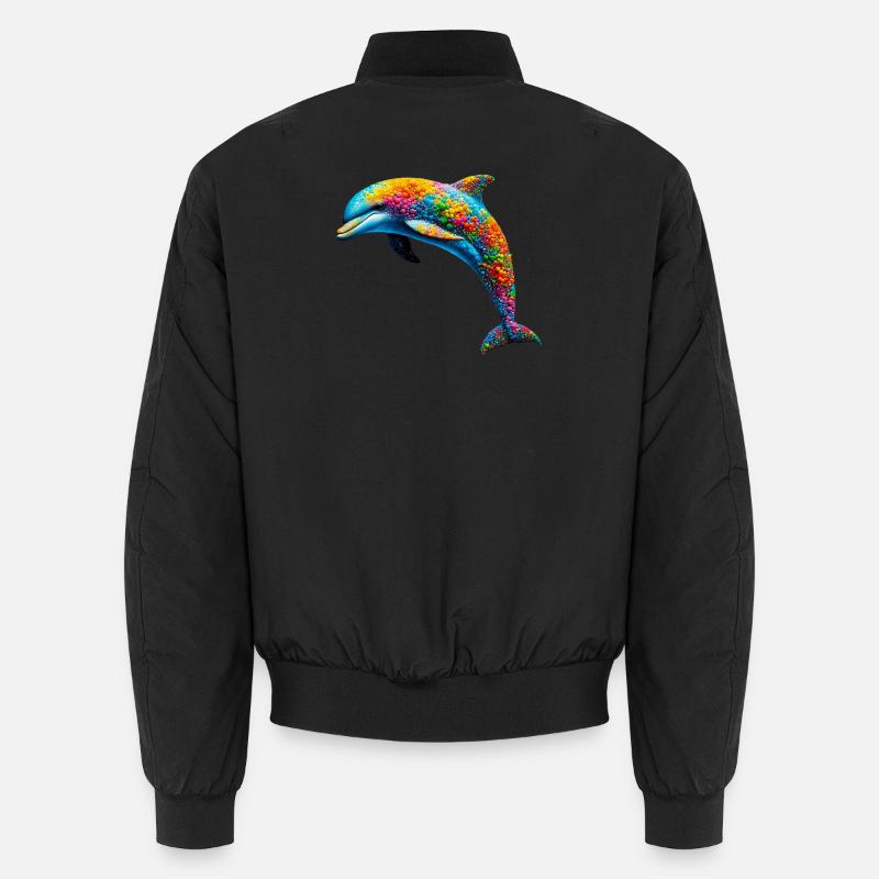 Delfin - Unisex Bomberjacke - Schwarz