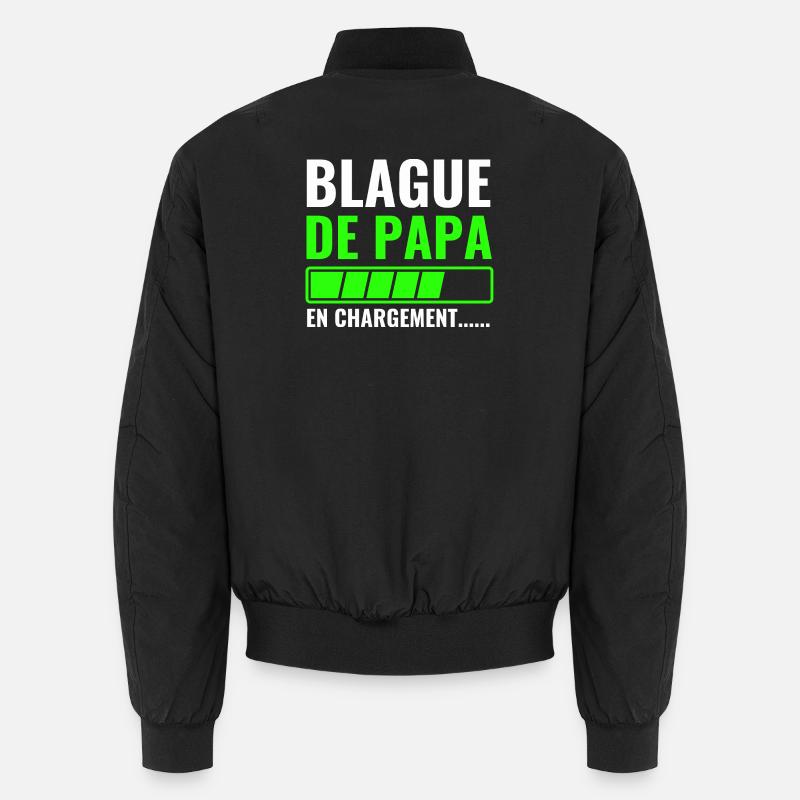 Daddy's Joke Loading - Unisex Bomber Jacket - black
