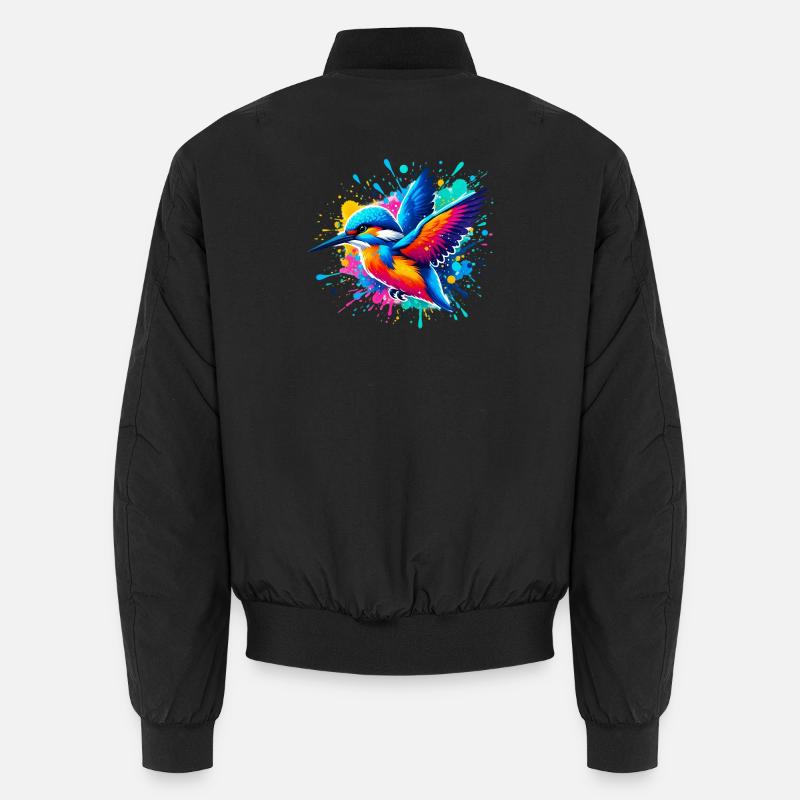 Eisvogel - Unisex Bomberjacke - Schwarz