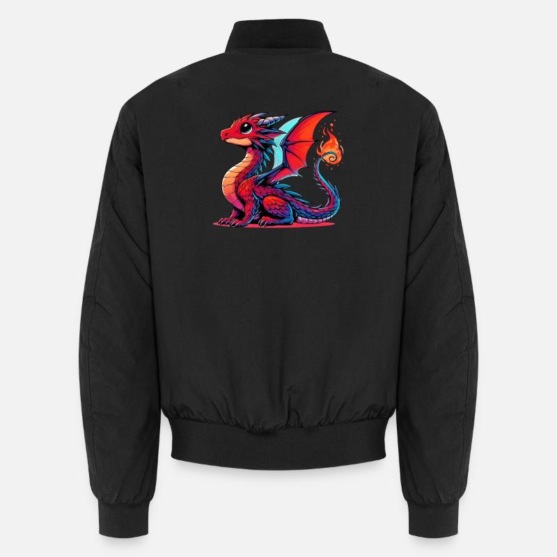 Drache - Unisex Bomberjacke - Schwarz