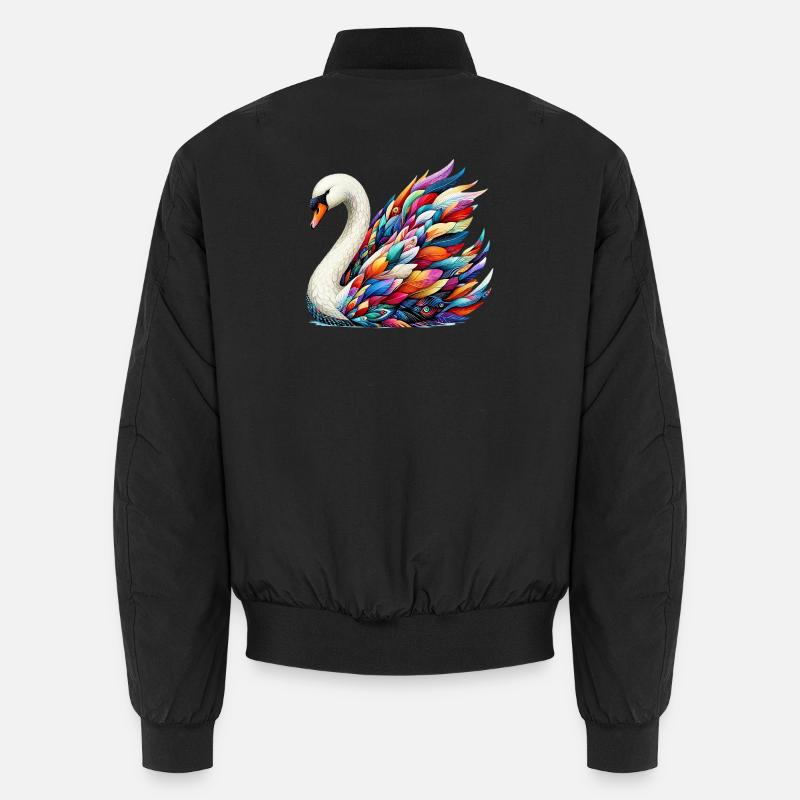 Swan - Unisex Bomber Jacket - black