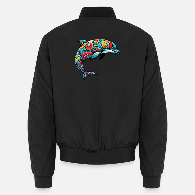 Delfin - Unisex Bomberjacke - Schwarz