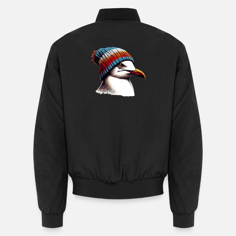 Gull - Unisex Bomber Jacket - black