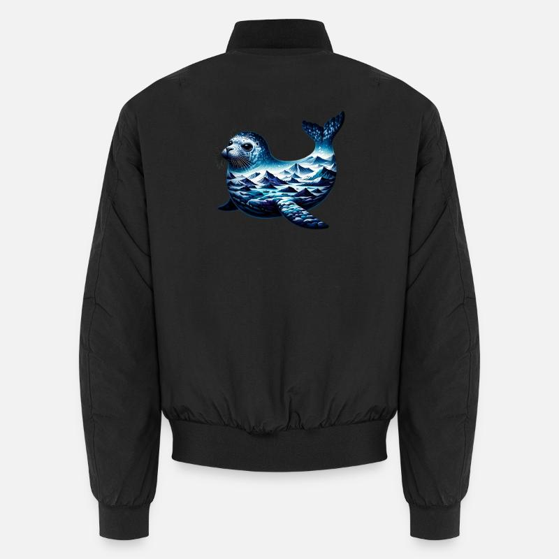 Seal - Unisex Bomber Jacket - black