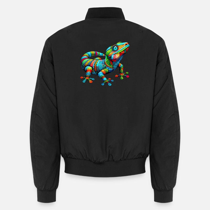 Gecko - Unisex Bomber Jacket - black