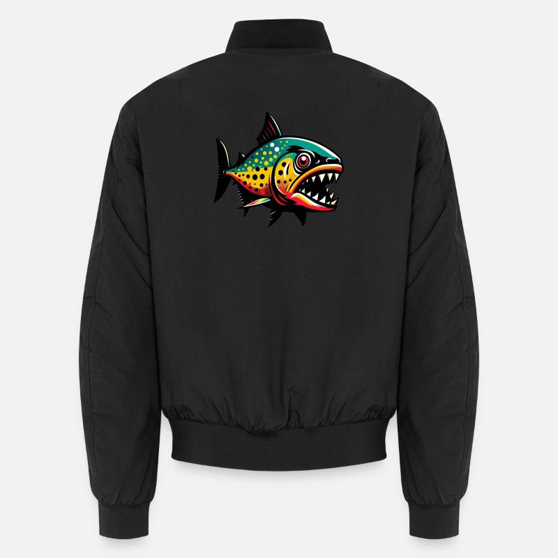 Piranha - Unisex Bomber Jacket - black