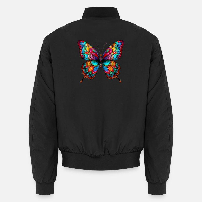 Schmetterling - Unisex Bomberjacke - Schwarz