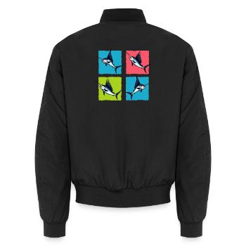 Espadon - Bomber unisexe - noir - Dos - AI Model Male 185 light (185cm)