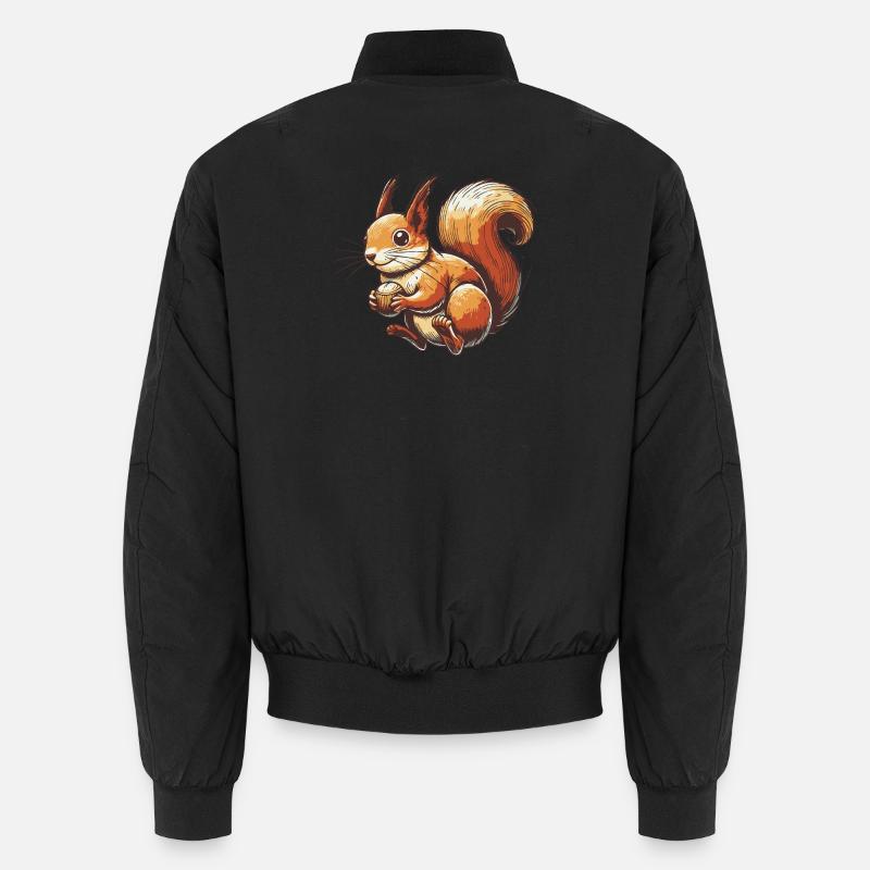 Squirrel - Unisex Bomber Jacket - black