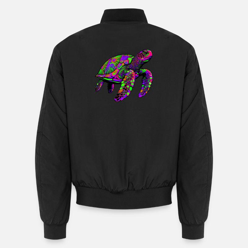 Meeresschildkröte - Unisex Bomberjacke - Schwarz
