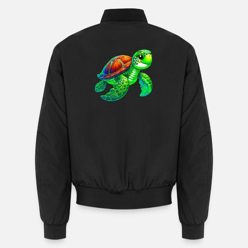 Schildkröte - Unisex Bomberjacke - Schwarz