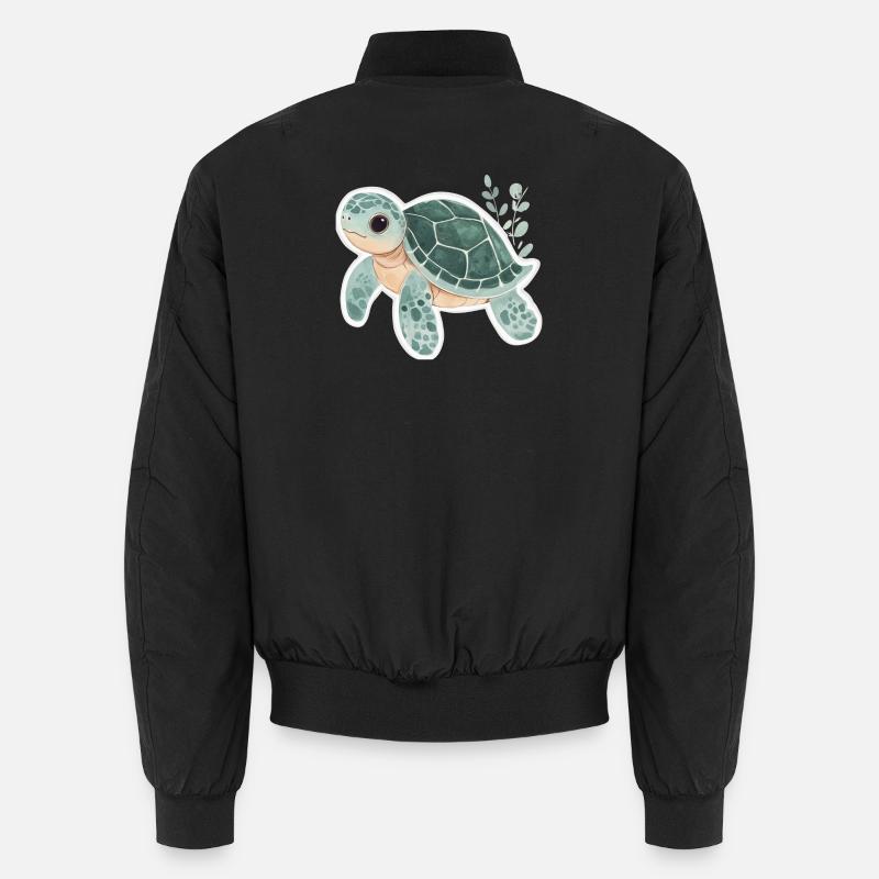 Turtle - Unisex Bomber Jacket - black
