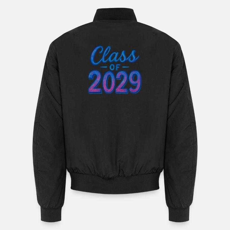 Abschlussklasse von 2029, stilisierter Text - Unisex Bomberjacke - Schwarz