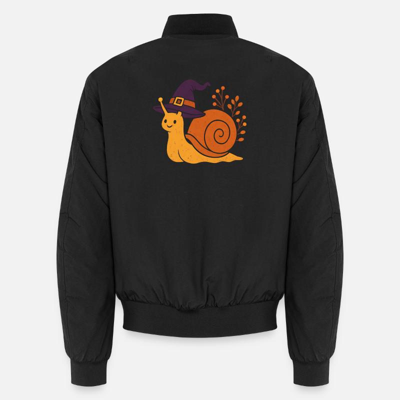 Niedliche Schnecke mit Hexenhut Unisex Bomberjacke