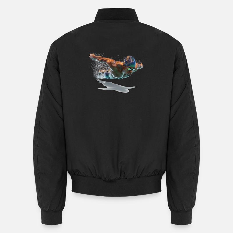 Couleur feu nageurs en freestyle Bomber unisexe