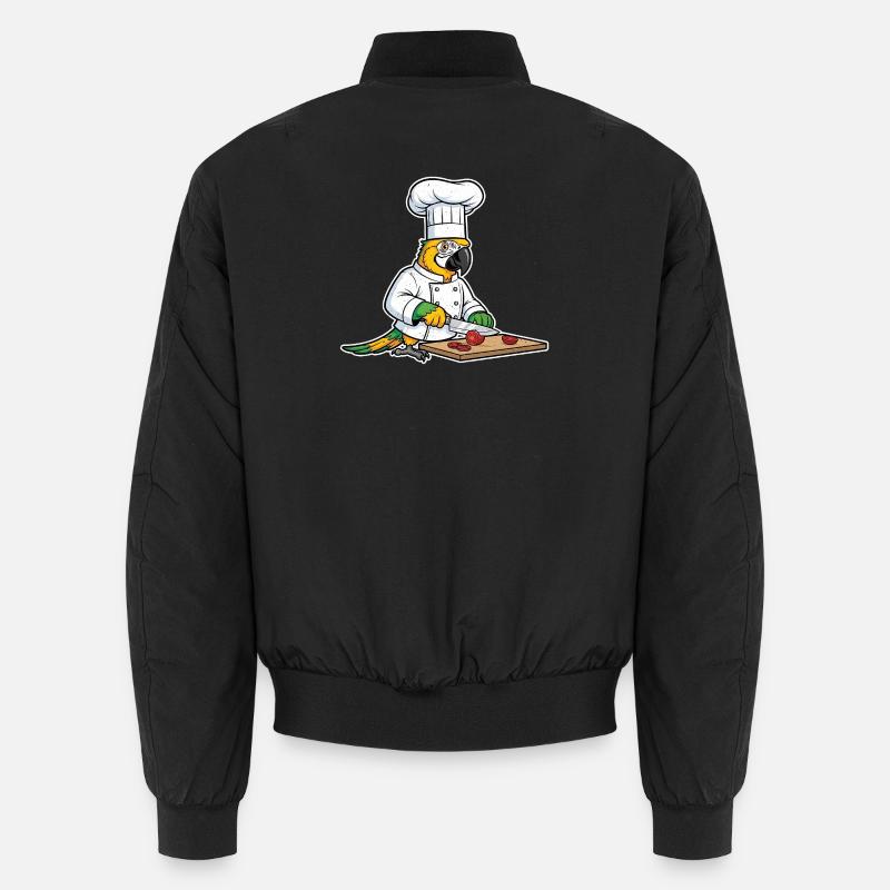Papagei Chefkoch Unisex Bomberjacke
