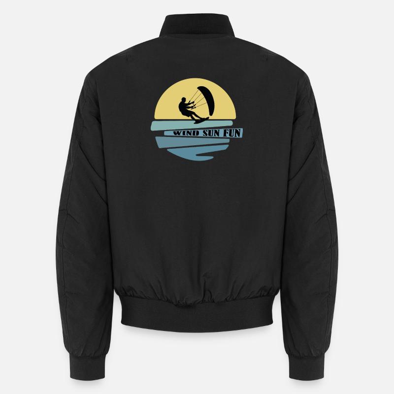 Vent Soleil Fun Kitesurfeur - Bomber unisexe - noir