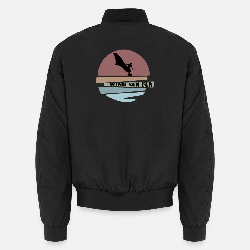 Wingfoil sunset Silhouette - Unisex Bomberjacke - Schwarz