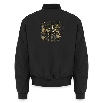 Fleur - Bomber unisexe - noir - Dos - AI Model Male 185 light (185cm)