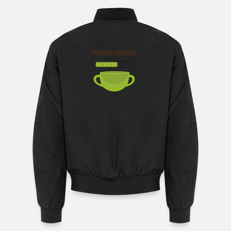 Matcha Loading - Unisex Bomber Jacket - black