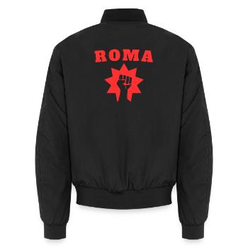 Roma - Unisex Bomberjacke - Schwarz - Hinten - AI Model Male 185 light (185cm)