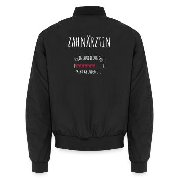 Zahnmedizin Studentin Beruf Ausbildung Zahnärztin - Unisex Bomberjacke - Schwarz - Hinten - AI Model Male 185 light (185cm)