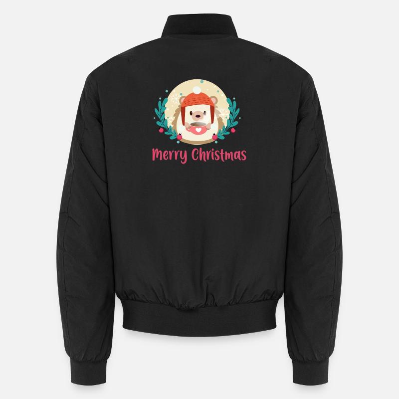 Hérisson Noël cocooning Bomber unisexe