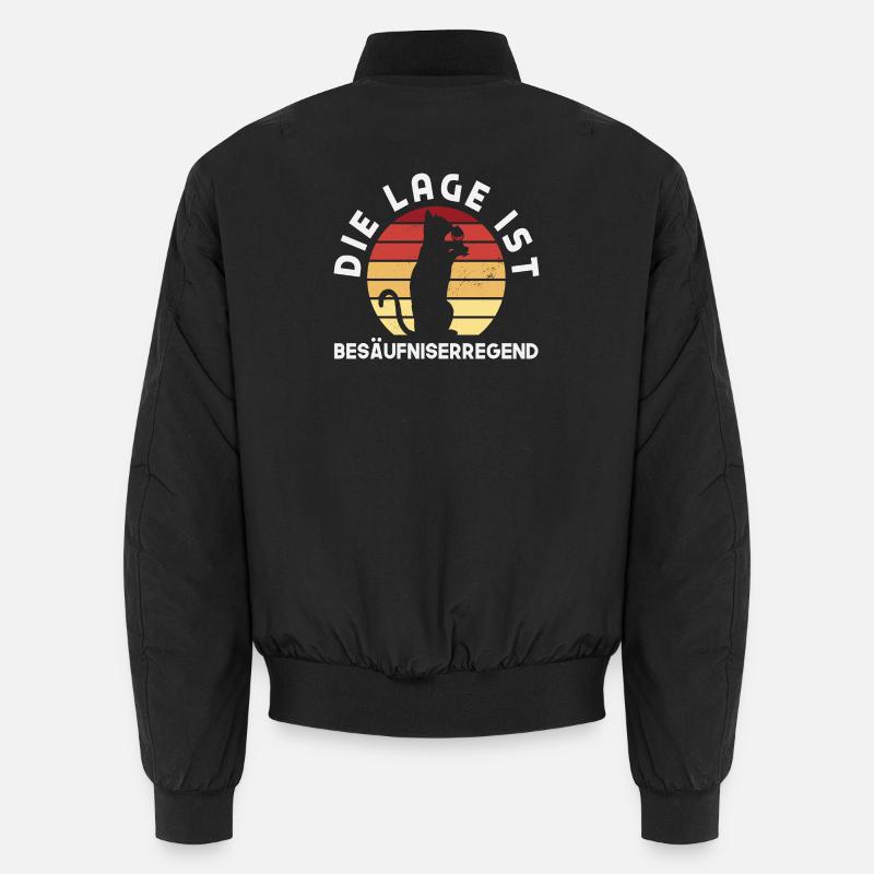 Die Lage ist besäufniserregend Katze - Unisex Bomberjacke - Schwarz