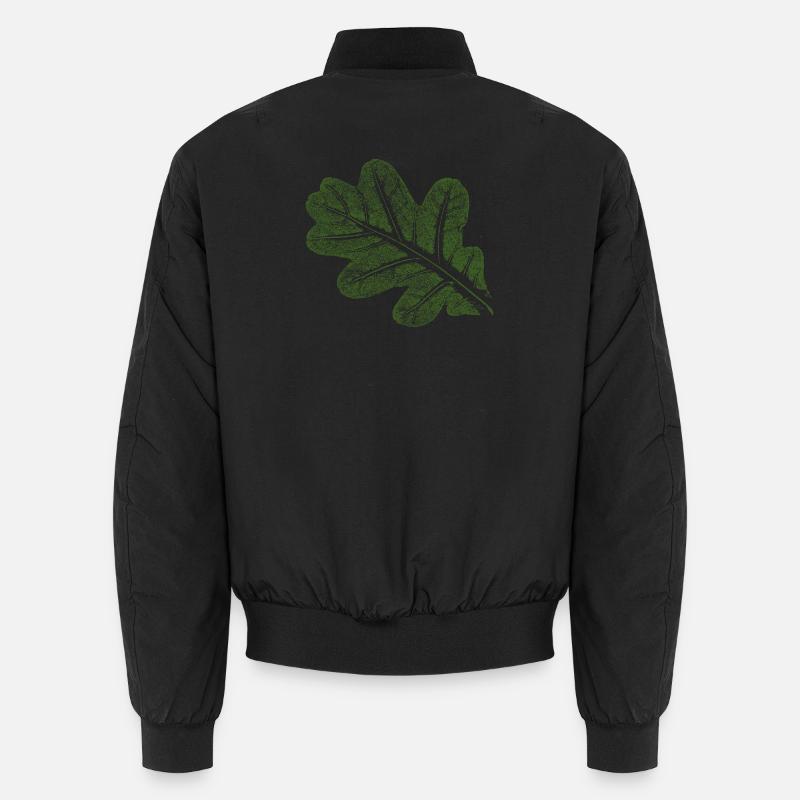 Oak leaf - Unisex Bomber Jacket - black