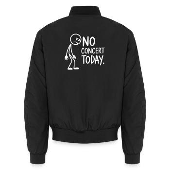 No Concert Today Trauriger Konzertfan - Unisex Bomberjacke - Schwarz - Hinten - AI Model Male 185 light (185cm)