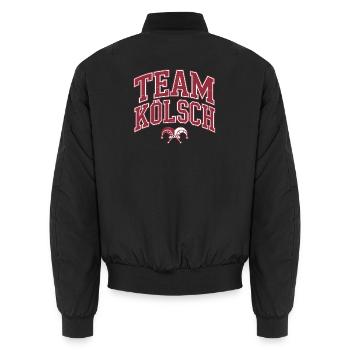 Team Kölsch - Karneval Kostüm - Unisex Bomberjacke - Schwarz - Hinten - AI Model Male 185 light (185cm)