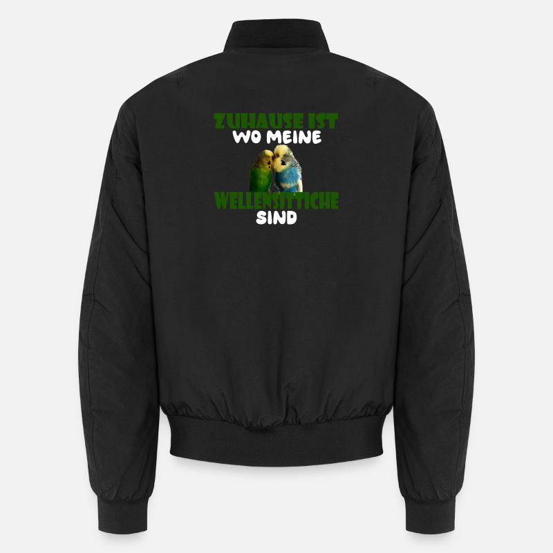 Chez moi, c’est là où sont mes perruches Bomber unisexe