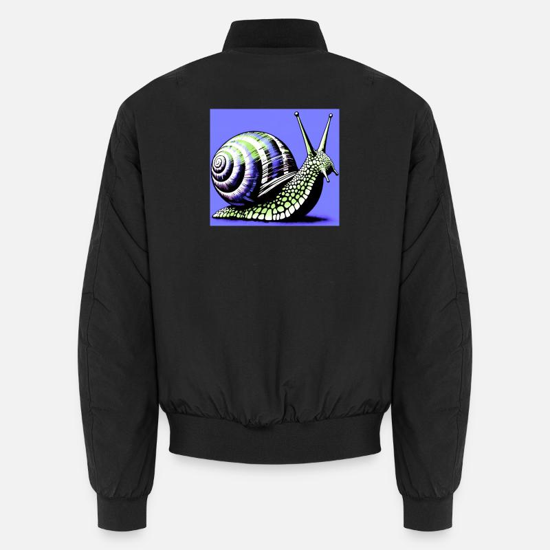 Schnecke - Unisex Bomberjacke - Schwarz