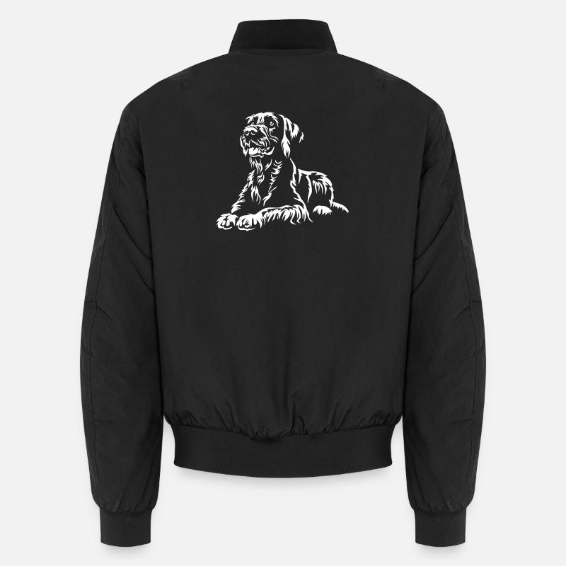 Deutsch Drahthaar "Black Edition" Unisex Bomberjacke