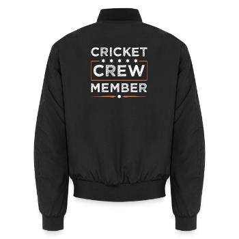 Équipe de cricket - Bomber unisexe - noir - Dos - AI Model Male 185 light (185cm)