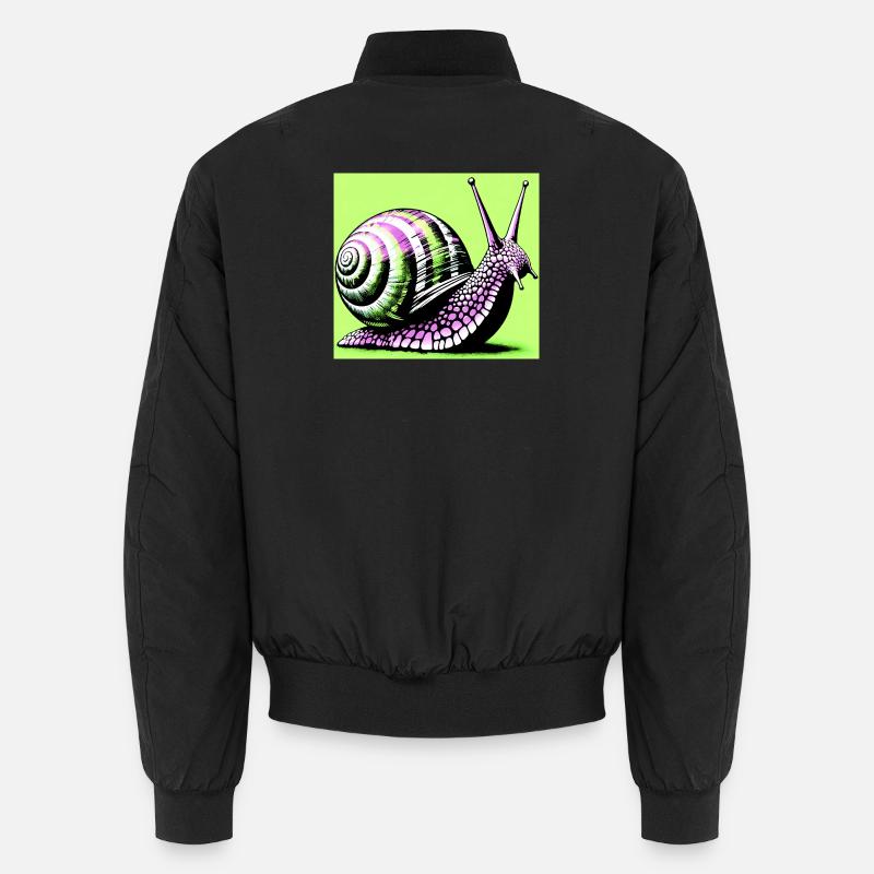 Snail - Unisex Bomber Jacket - black