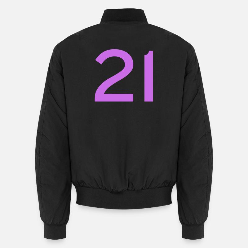 21 - Unisex Bomber Jacket - black