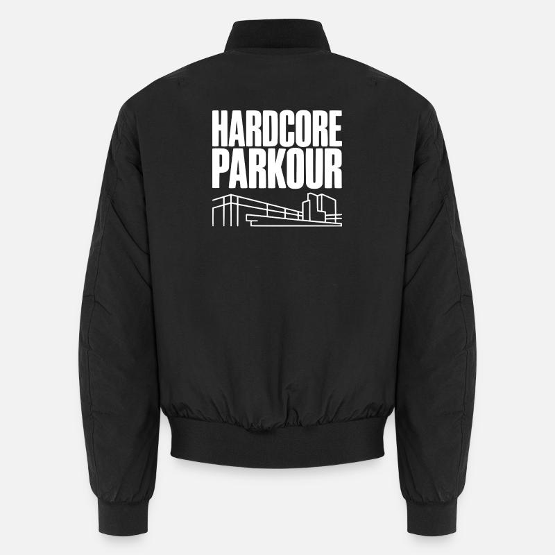 Hardcore Parkour - Unisex Bomberjacke - Schwarz
